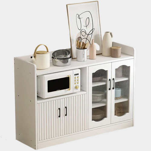 Credenza Bufetera Almacenamiento Multiusos Para Cocina 120cm Blanco