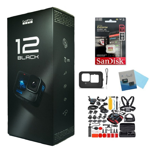 Camara Gopro Hero 12 +128gb + Kit Accesorio + Funda + Vidrio