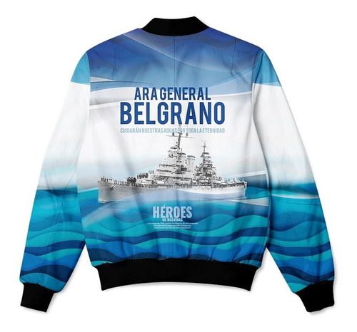 Imagen 2 de 2 de Campera Argentina Malvinas Ara General Belgrano Homenje