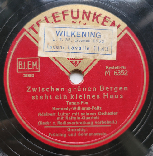Tango Fox Trot Lutter Regrain Disco Pasta Telefunken 6352 (Usado)