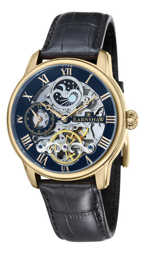 Reloj De Pulsera Earnshaw Hombre Longitude Caviar Black