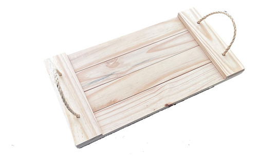 Bandeja De Madeira Pinus Com Calça De Sisal Artesanato