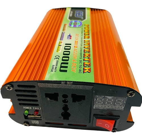 Imagen 5 de 5 de Convertidor Inversor Solar 12v 1000w