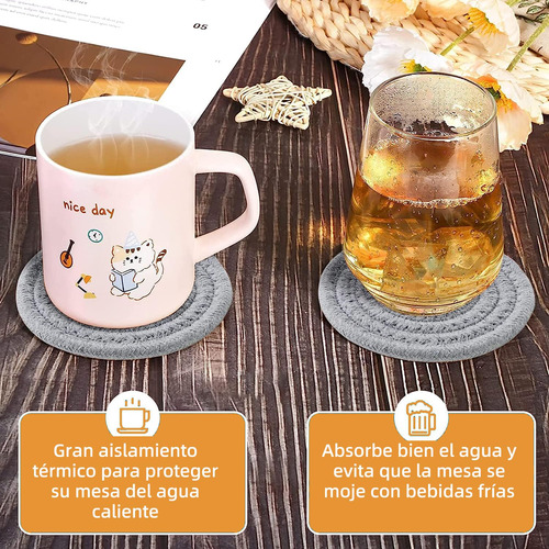 Juego De 8 Portavasos Para Mesa Absorbentes, Posavasos