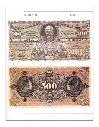 Numismatica Catalogo Billetes Bancos Oficiales 1896-1989 Bcu (Usado)