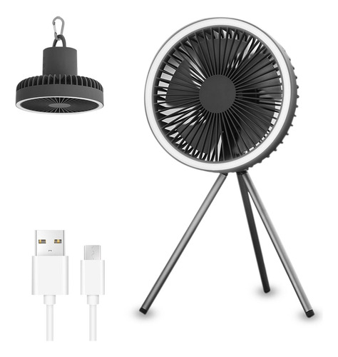 Mini Ventilador Portátil Recargable Inalámbrico Con Luz Led