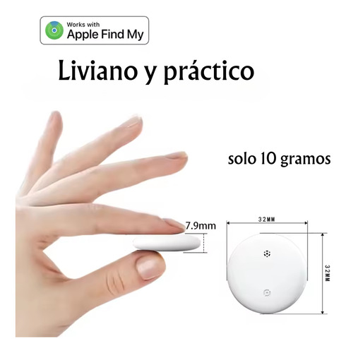 Localizador Rastreador Gps Tag Guardian Iphone Ios Apple Negro Llavero Silicona