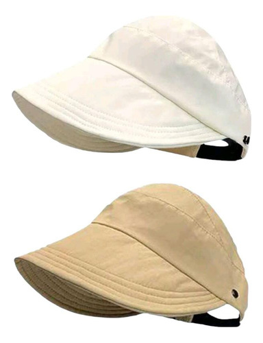 Set 2 Sombreros De Ala Ancha Para Mujer 0894 Beige Unitalla