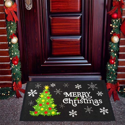 Felpudo Con Adorno Navideño Para Puerta Delantera Exterior,