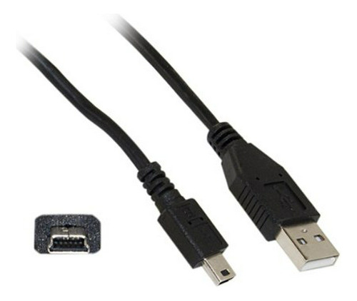 Cable Usb 2.0 Mini, Negro, Tipo A A Mini-b, 1 Pie.