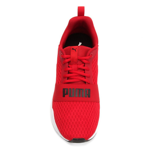 tenis puma vermelho e branco