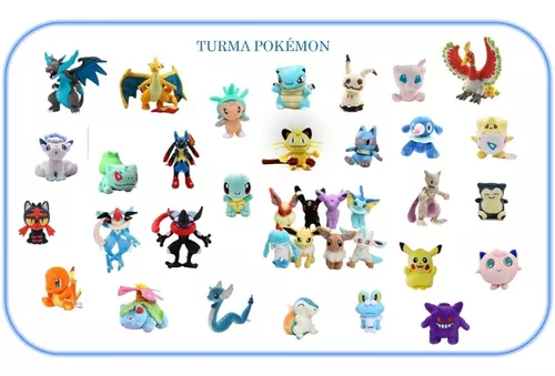 Pelúcia Turma Pokémon EVOLUÇÃO EEVEE MINI (14-17cm) - 8 itens/lote (8  modelos)