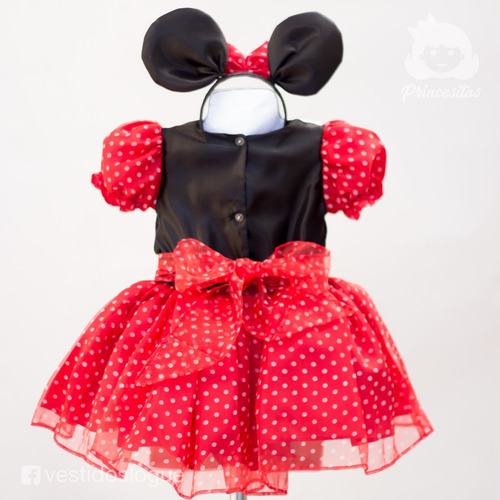 Disfraz Vestido Minnie Mouse Princesa Rojo
