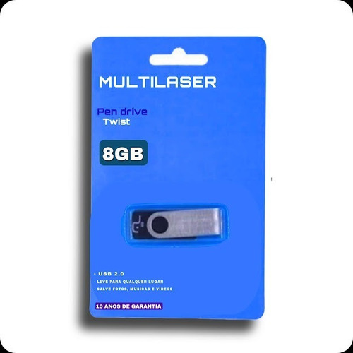 Pendrive 8gb Multilaser Pd587  Usb 2.0 Original Atacado