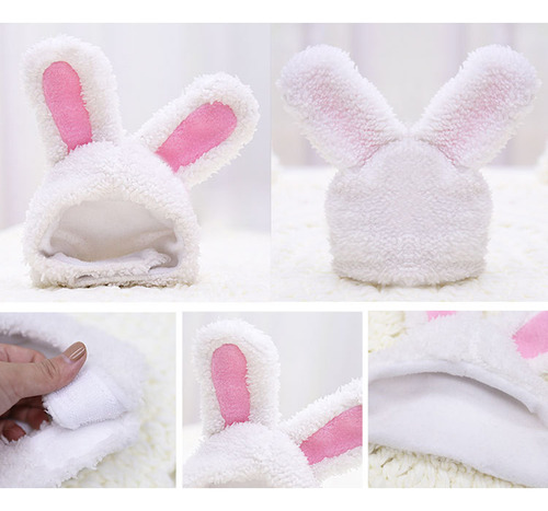 Gorro De Peluche Con Orejas De Conejo Para Mascotas, Gatitos