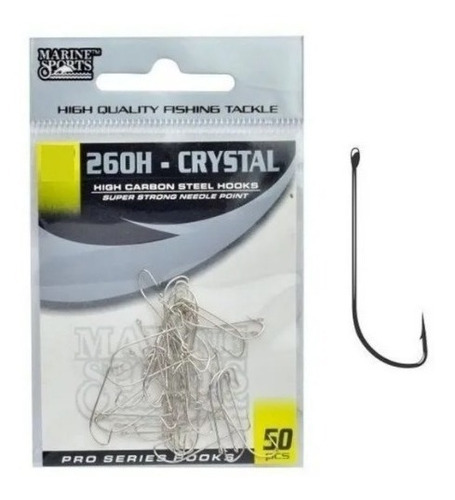 Anzol Marine Sports 260h Crystal N° 4 Nickel - 50 Peças