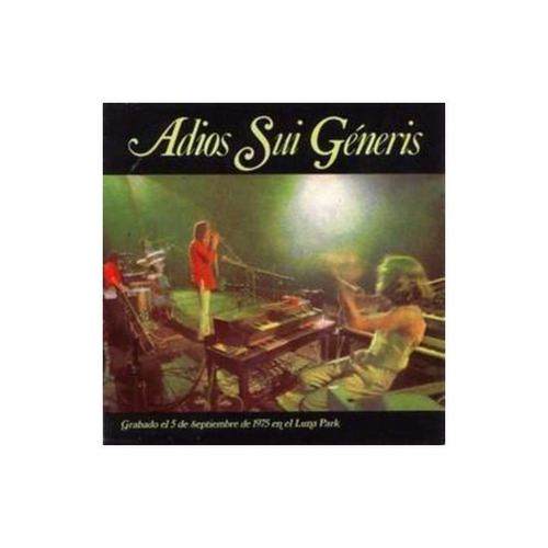 Sui Generis Adios Sui Generis I Cd Nuevo