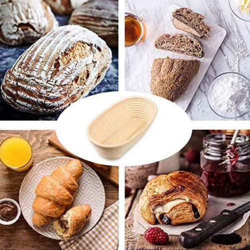 Cesta De Fermentación De Pan Tejida En Cristal Para Secar, A