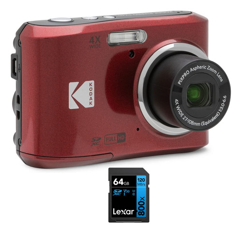 Camara Digital Mp Rojo Lexar Gb Alto Rendimiento Uhs-i Sdhc