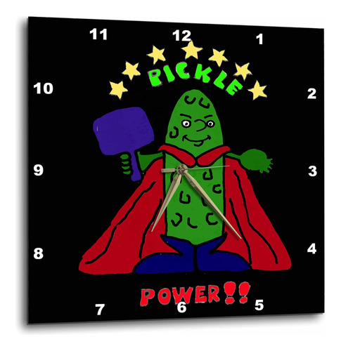 3drose Dpp__3 Divertido Pickleball Super Hero Cartoon Pickle