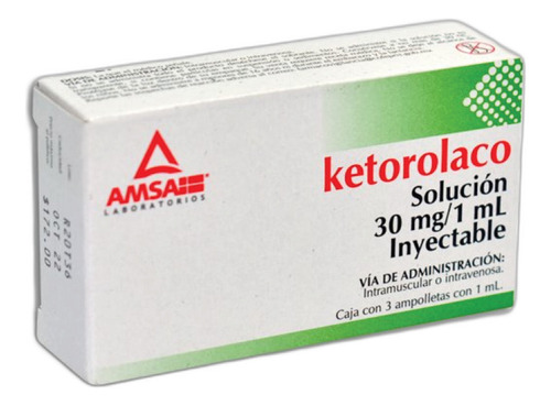 Ketorolaco Amsa Sol. Iny. 30 Mg 3 Amptas P2
