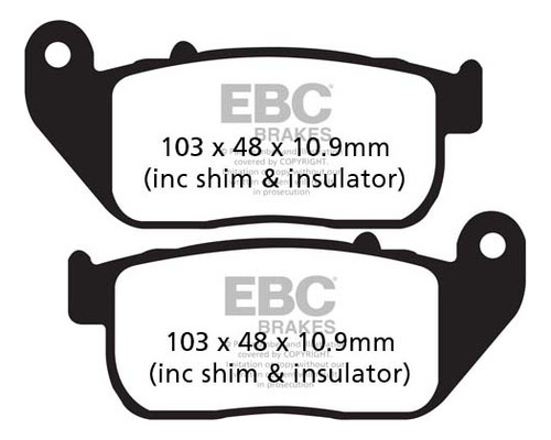 Pastilla Freno Ebc Fa381hh Harley Xl 883 R Roadster 11-13