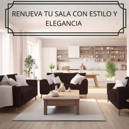 Cubre Salas 3 Piezas Para Sofás Y Sillones Impermeable Chocolate Cuadrícula