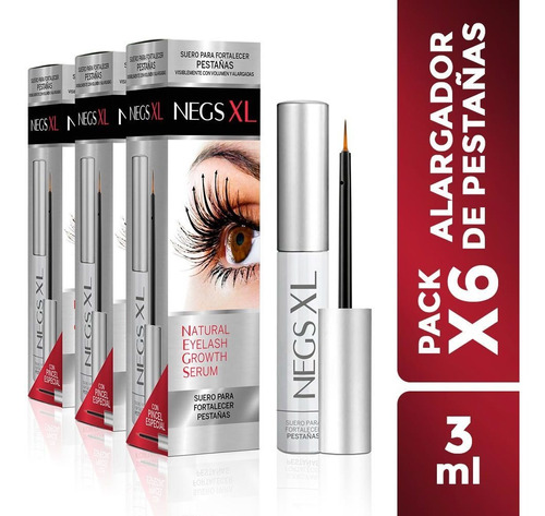 Negs Xl Suero Alargador De Pestañas Pack X6