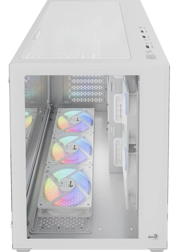 Gabinete Gamer Aerocool Dryft Com 6 Fans Argb Sem Fonte Cor Branco