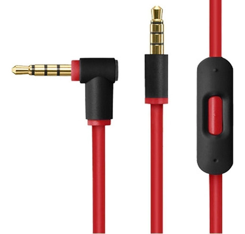 Cabo Compatível Para Fone Beats Solo / Studio / Mixr / Pro Cor Vermelho E Preto