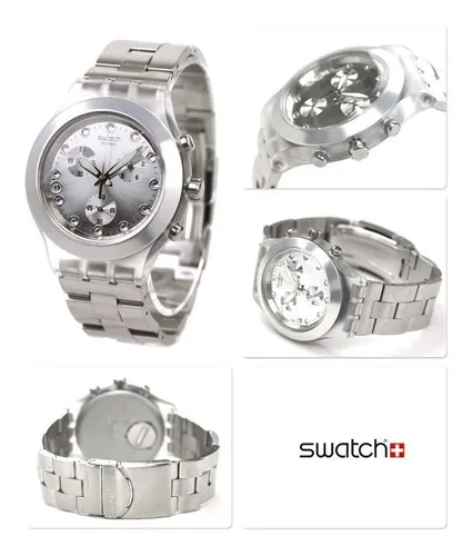 RELOJ SWATCH FULL-BLOODED SILVER IRONY DIAPHANE CHRONO SVCK4038G MUJER