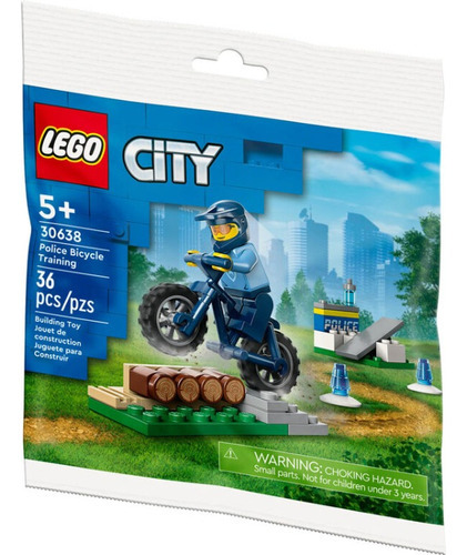 Lego City Policia Motorizado + Obstaculos + Moto Bentancor Cantidad De Piezas 36