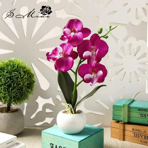 Plantas Artificiales Y Macetas - Juego De 2 Piezas Rosa