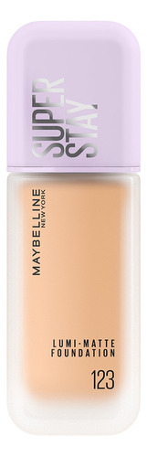 Base de maquillaje líquida Maybelline Super Stay Base Lumi Matte Lumi Matte tono 123 - 40mL 91g