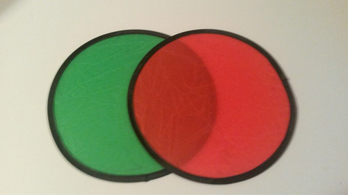 Rojo Verde Plegable Juguete Disco Flyer Bolsa Bolsillo Pack