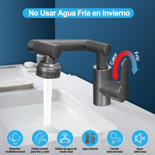 Llave Monomando Fregadero Llave Mezcladora Tarja Cocina 360° Cesar®