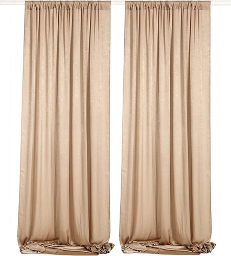 Sherway 2 Paneles De 4.8 Pies X 10 Pies Biscotti Cortinas De