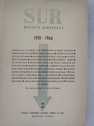 Revista Sur, 35 Aniversario, Borges, Silvina Ocampo, 299