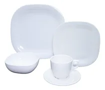 Comprar Vajilla De 30 Pzs De Melamina Cuadrada 6 Personas Blanco Vajilla Cuadrada De Melamina