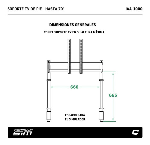 Imagen 6 de 10 de Soporte Tv 19 A 70 Monitor Sim Formula Sim Collino A12