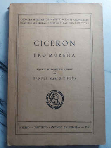Ciceron Pro Murena. Instituto Antonio De Nebrija. Ian 018