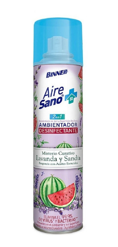 Desinfectante De Aire 400ml Binner Colombia Lavanda Y Sandia