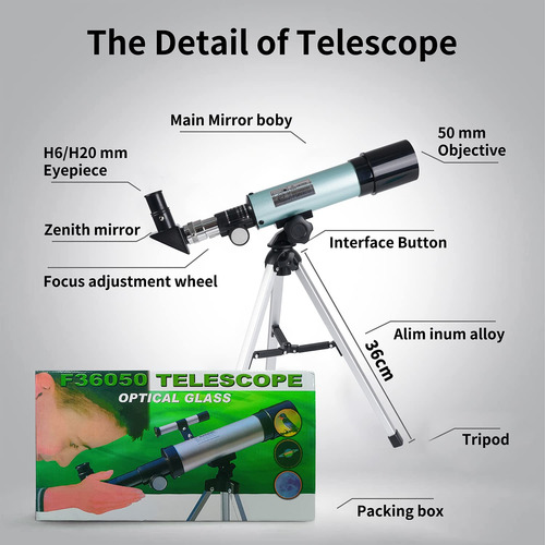 Telescópio Astronômico Mijiaowatch F36050 90x Zoom Hd Blue