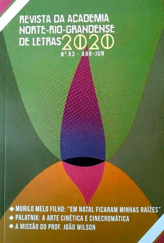 Imagem 1 de 4 de Revista Da Academia Norte-rio-grandense De Letras 2020