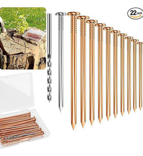 Clavos De Cobre Clavos Para Eliminar Tocones De 22 Piezas