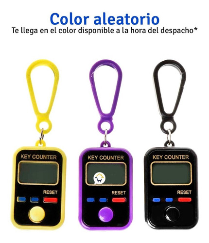 Imagen 2 de 7 de Contador De Personas 6 Dígitos Electrónico Llavero 215007