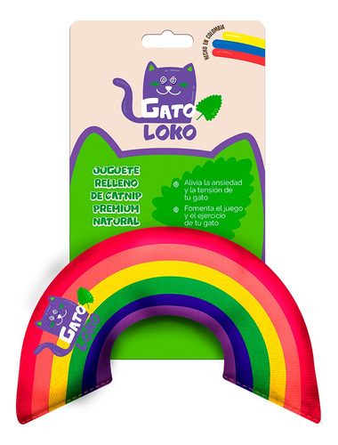 Juguete Con Catnip Hierba Gatera Gatoloko Arcoiris Para Gato