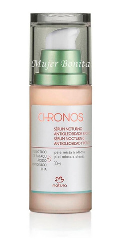 Imagen 1 de 3 de Natura Chronos Sérum Nocturno Antioleosidad Y Poros