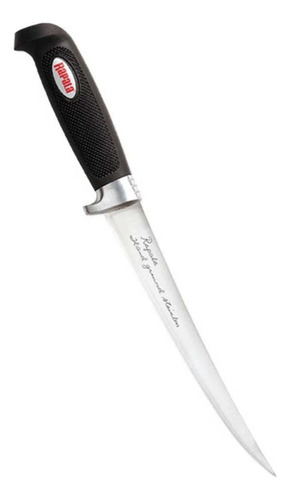Cuchillo para filetear Rapala Soft Grip con afilador de hoja de 19 cm