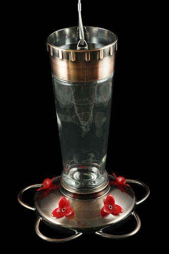 Chilipet Bebedero Alimentador Para Colibri P/nectar Comedero De 5 Puertos Y Con Botella De Cristal Capacidad De 384ml